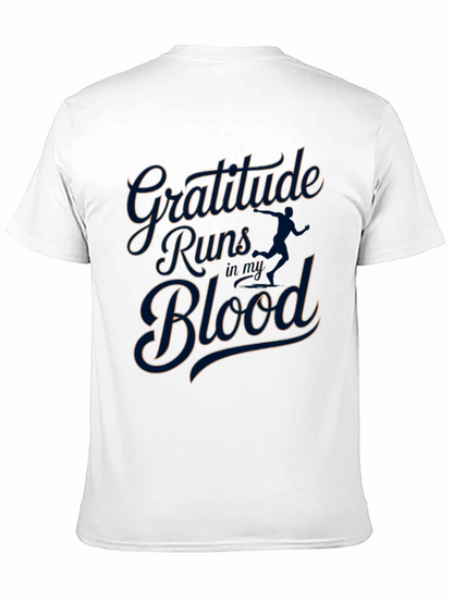 Camiseta Negra Gratitude Runs in my Blood