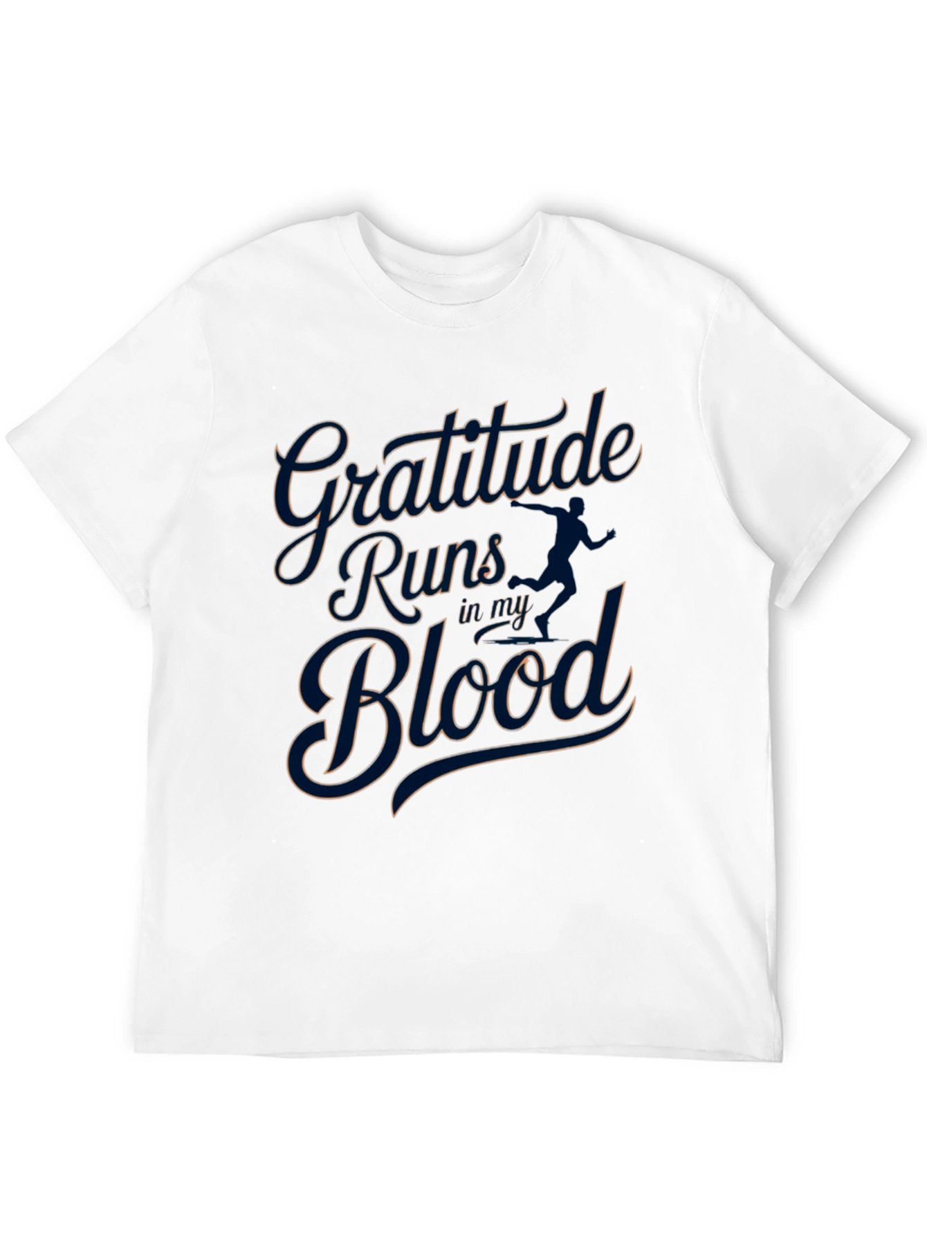 Camiseta Negra Gratitude Runs in my Blood