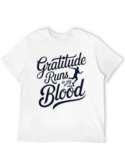 Camiseta Negra Gratitude Runs in my Blood