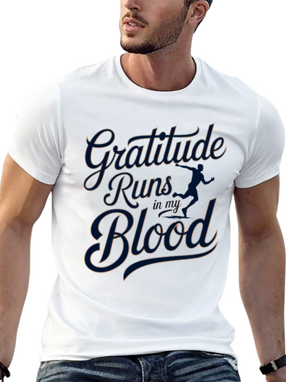 Camiseta Negra Gratitude Runs in my Blood