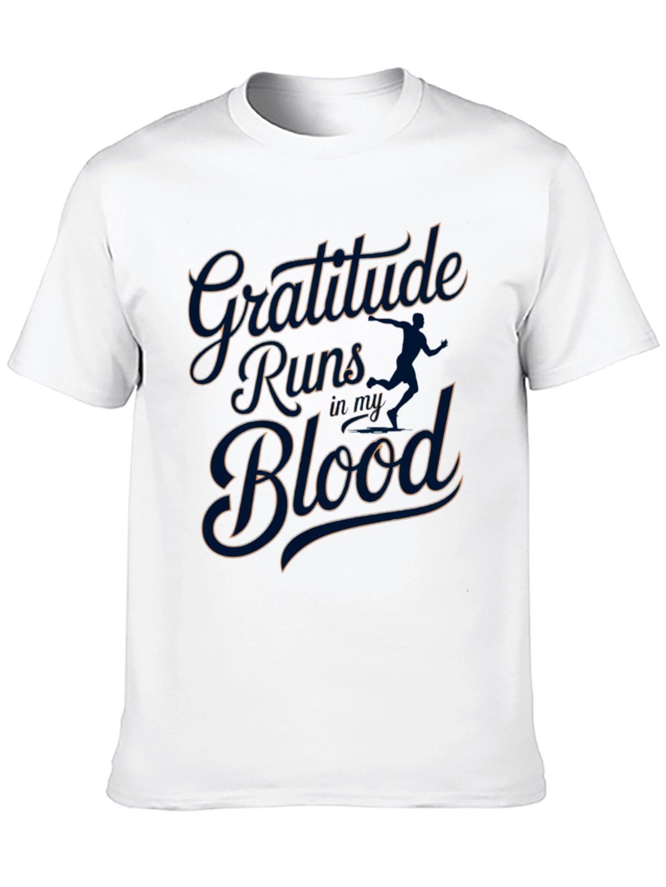 Camiseta Negra Gratitude Runs in my Blood