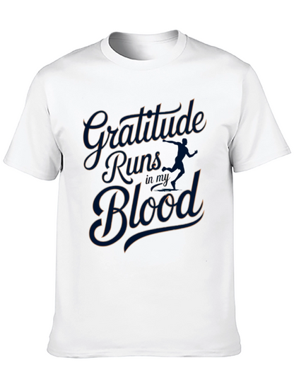 Camiseta Negra Gratitude Runs in my Blood