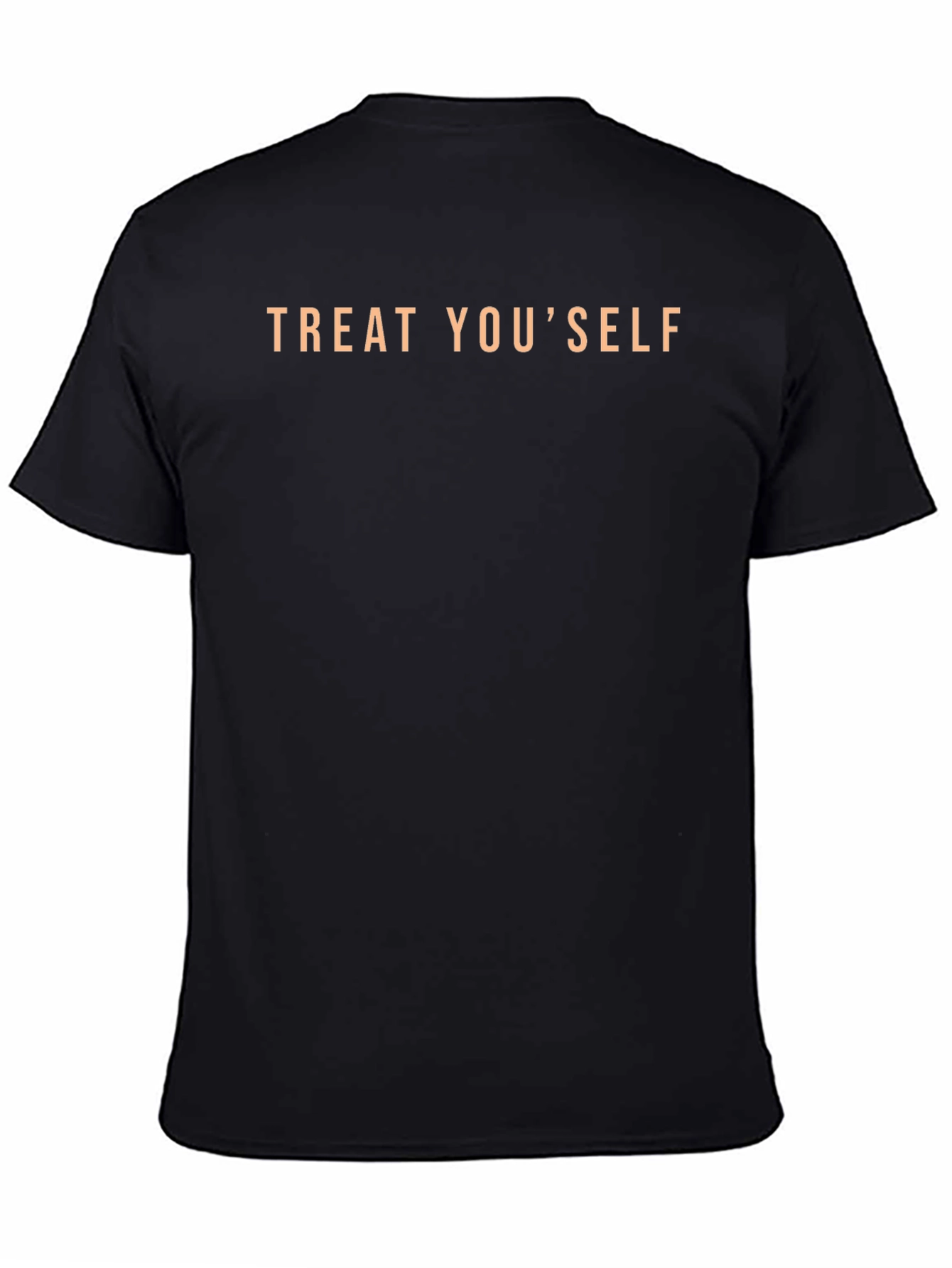 Camiseta Negra Treat YouSelf Casual y Cómoda