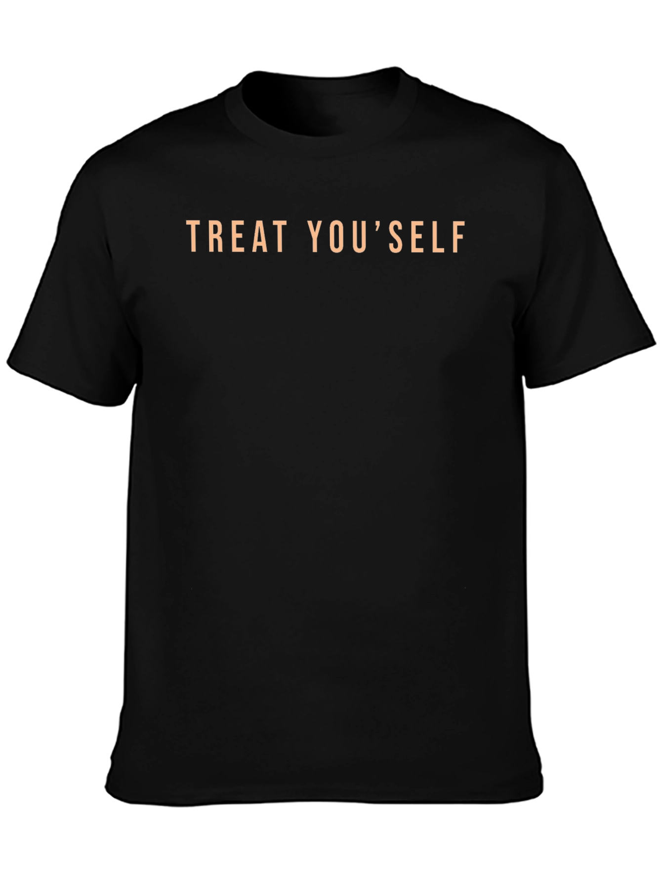 Camiseta Negra Treat YouSelf Casual y Cómoda