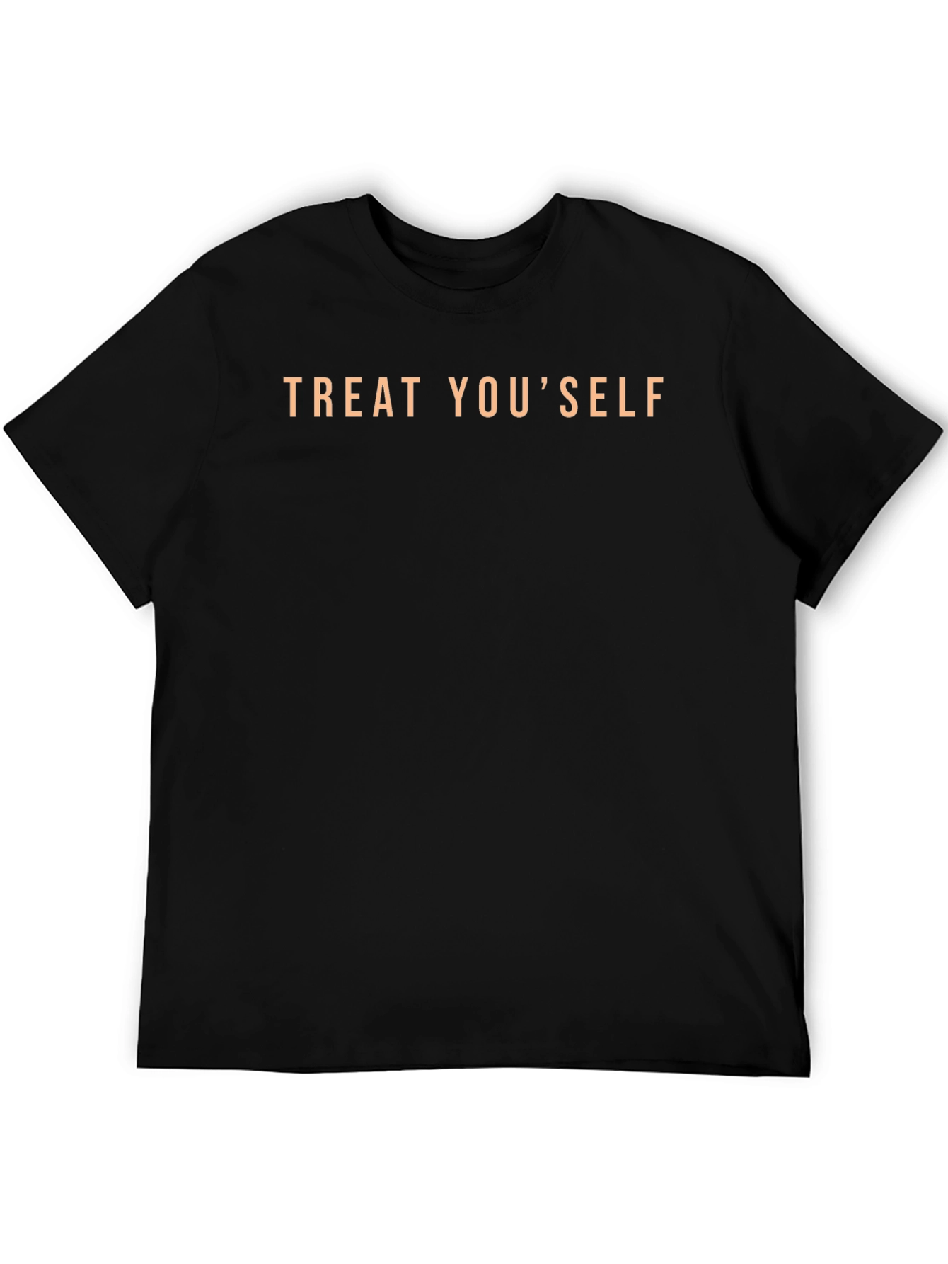 Camiseta Negra Treat YouSelf Casual y Cómoda