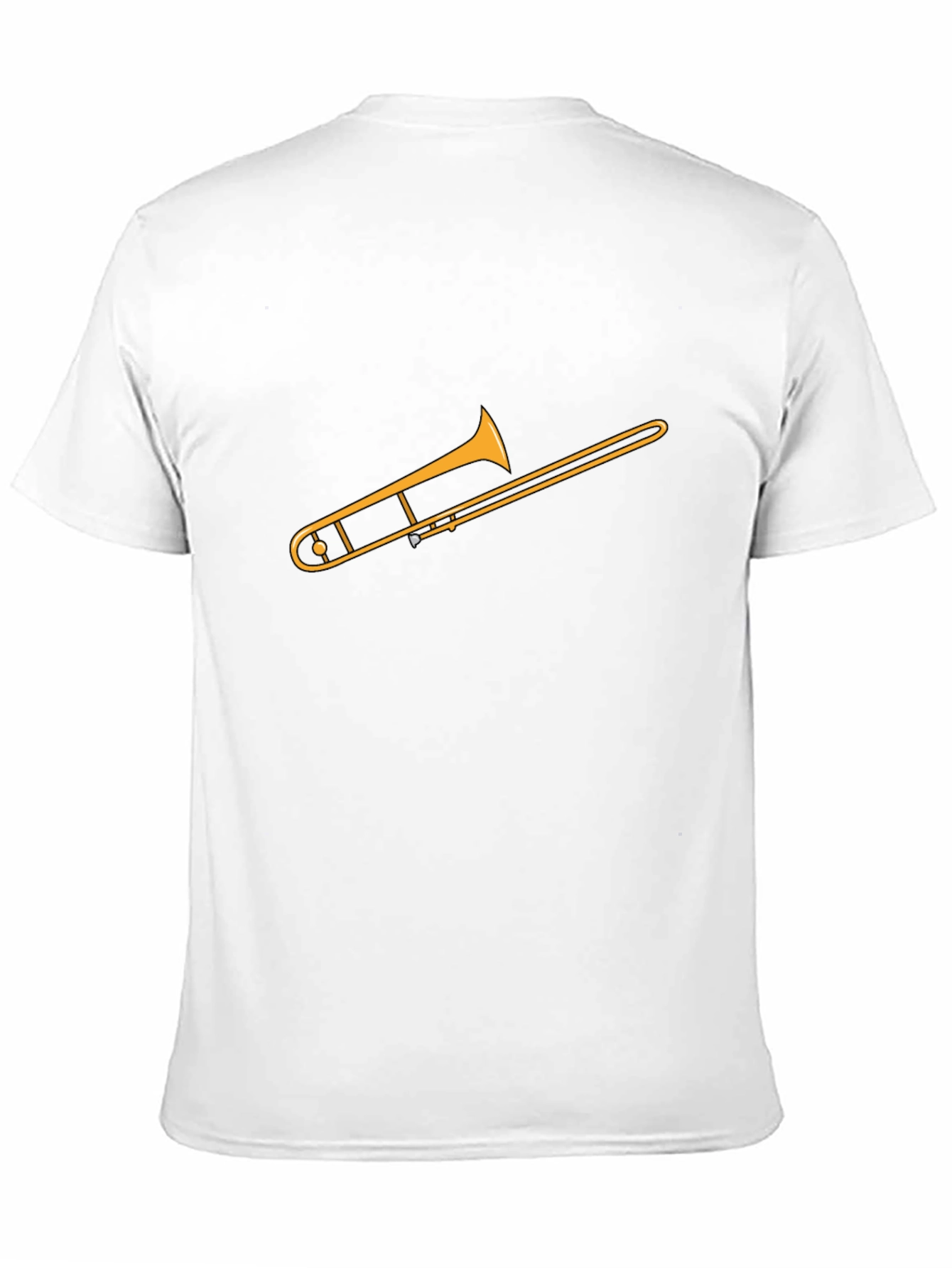 Camiseta Negra con Diseño de Trombón Dorado