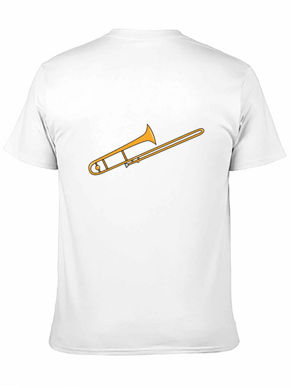 Camiseta Negra con Diseño de Trombón Dorado