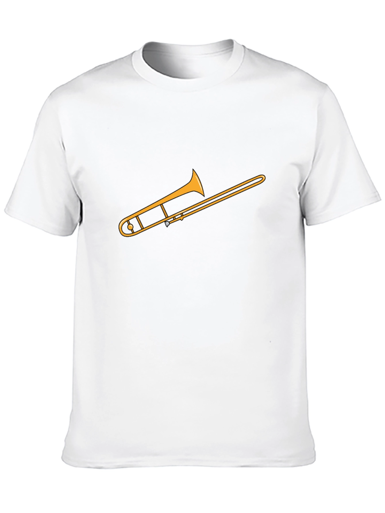 Camiseta Negra con Diseño de Trombón Dorado