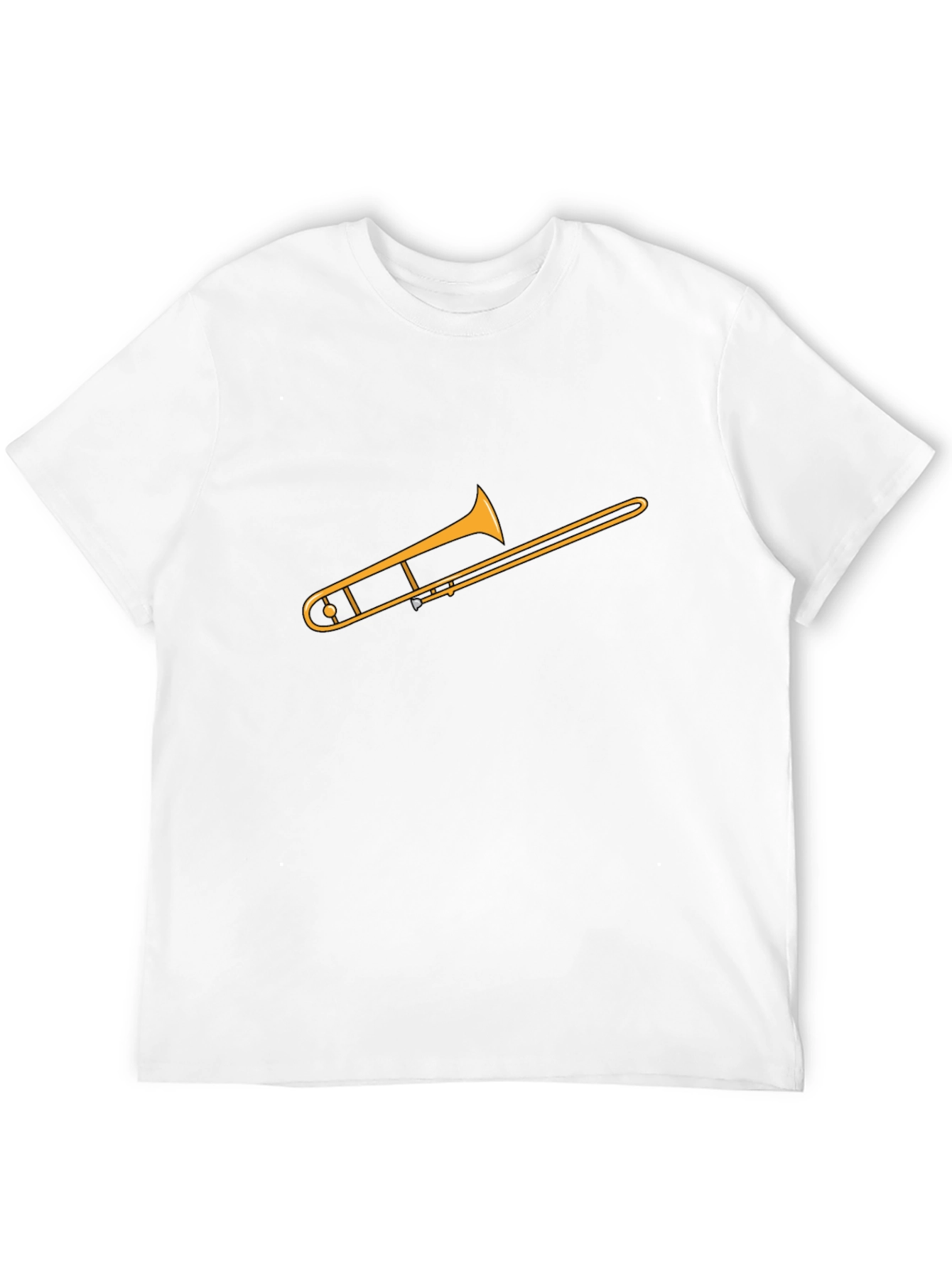 Camiseta Negra con Diseño de Trombón Dorado