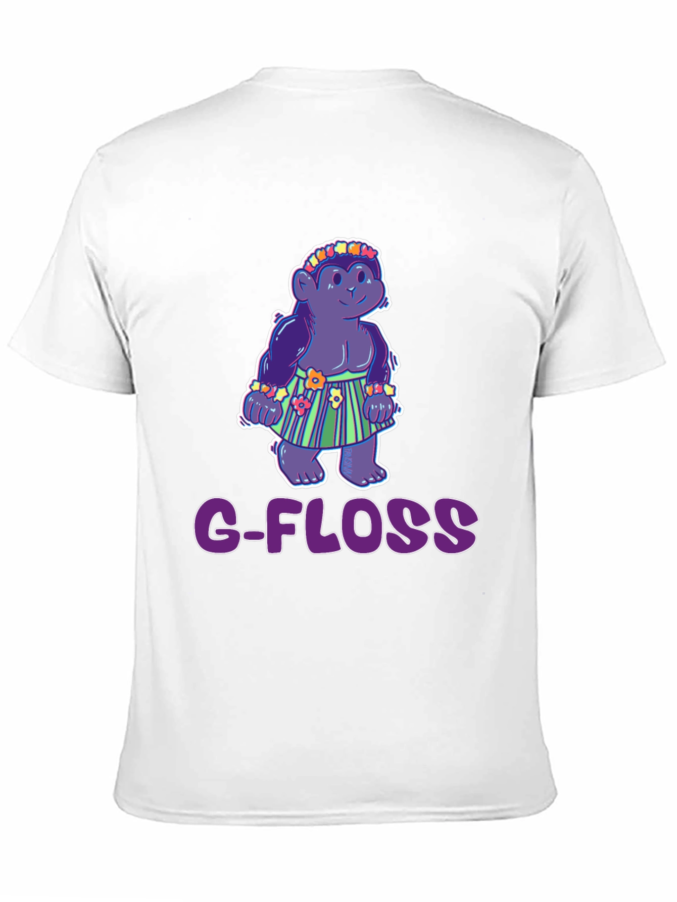 Camiseta Negra con Diseño Gracioso G-FLOSS