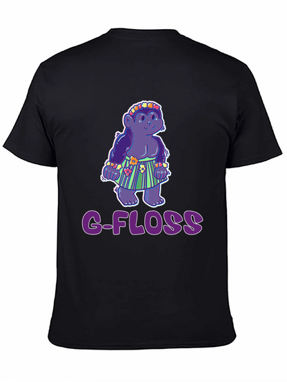 Camiseta Negra con Diseño Gracioso G-FLOSS