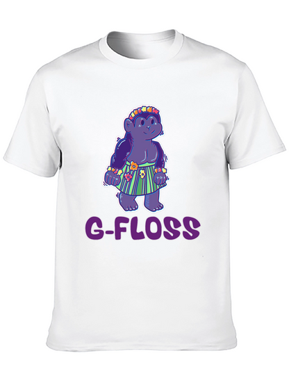 Camiseta Negra con Diseño Gracioso G-FLOSS