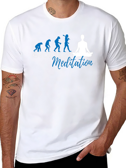 Camiseta Negra Evolución Meditación Hombre