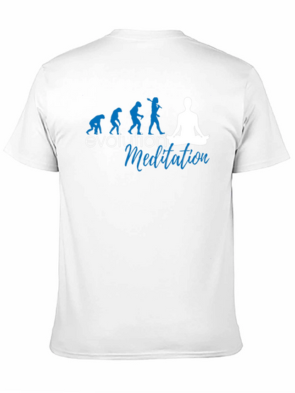 Camiseta Negra Evolución Meditación Hombre