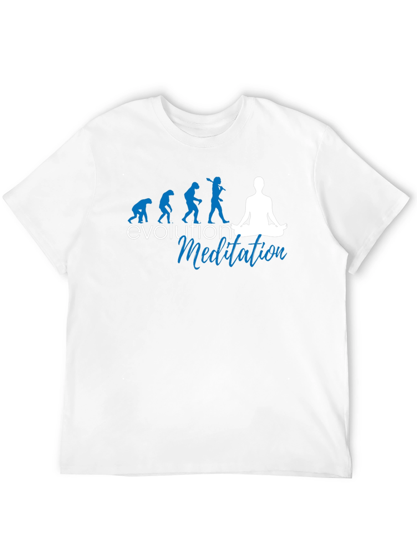 Camiseta Negra Evolución Meditación Hombre