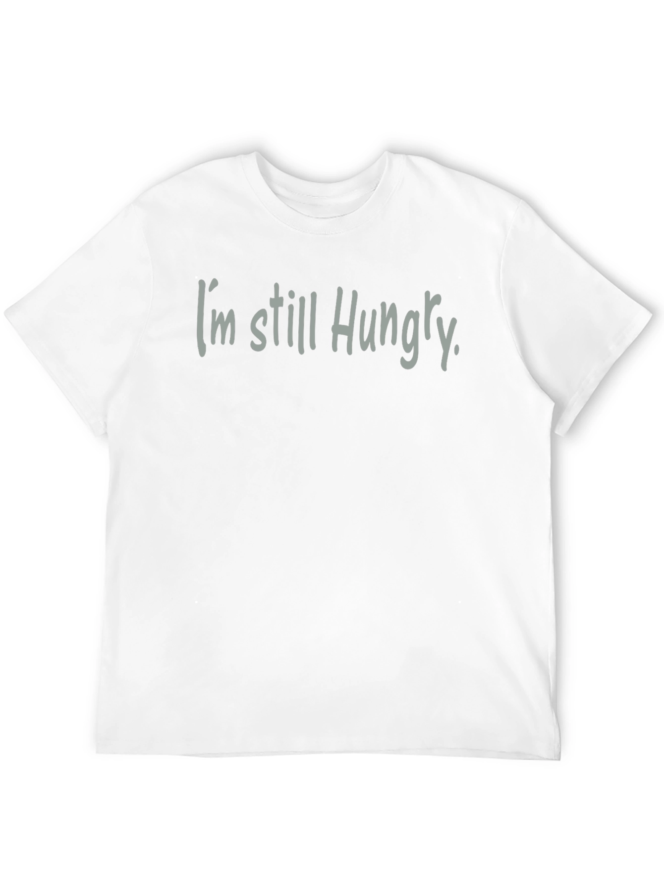 Camiseta Negra Aún Tengo Hambre Casual para Hombre