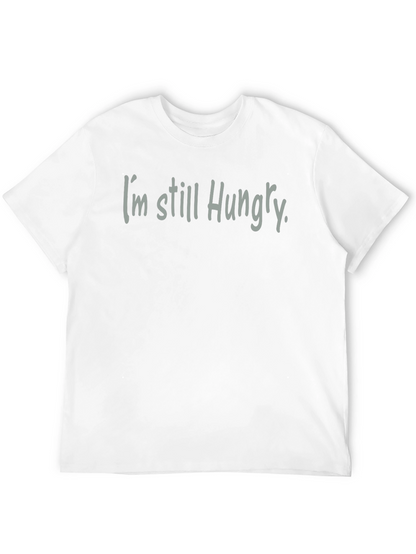 Camiseta Negra Aún Tengo Hambre Casual para Hombre