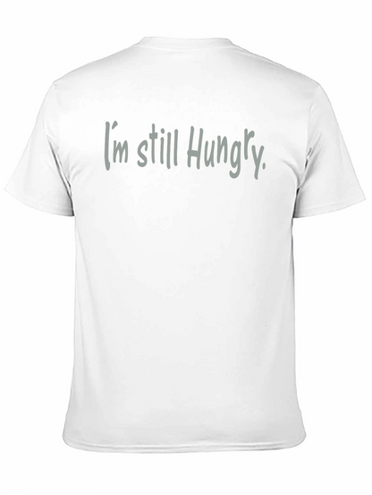 Camiseta Negra Aún Tengo Hambre Casual para Hombre