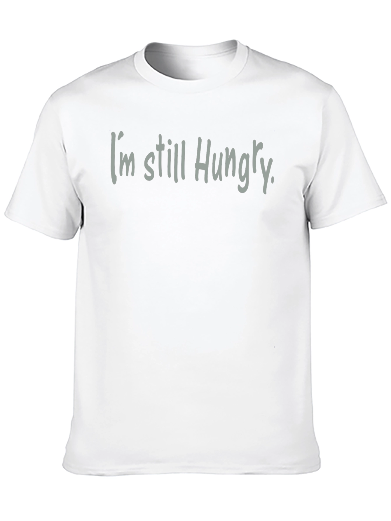 Camiseta Negra Aún Tengo Hambre Casual para Hombre