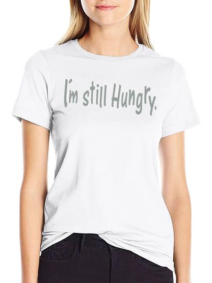 Camiseta Negra Aún Tengo Hambre Casual para Hombre