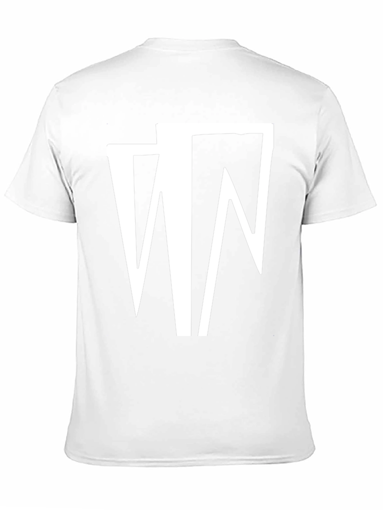Camiseta Negra con Diseño Abstracto en Blanco