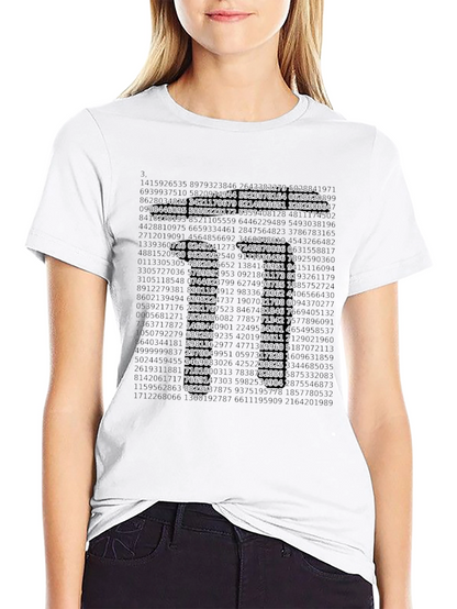 Camiseta Hombre Diseño Matemáticas Número Pi Algodón