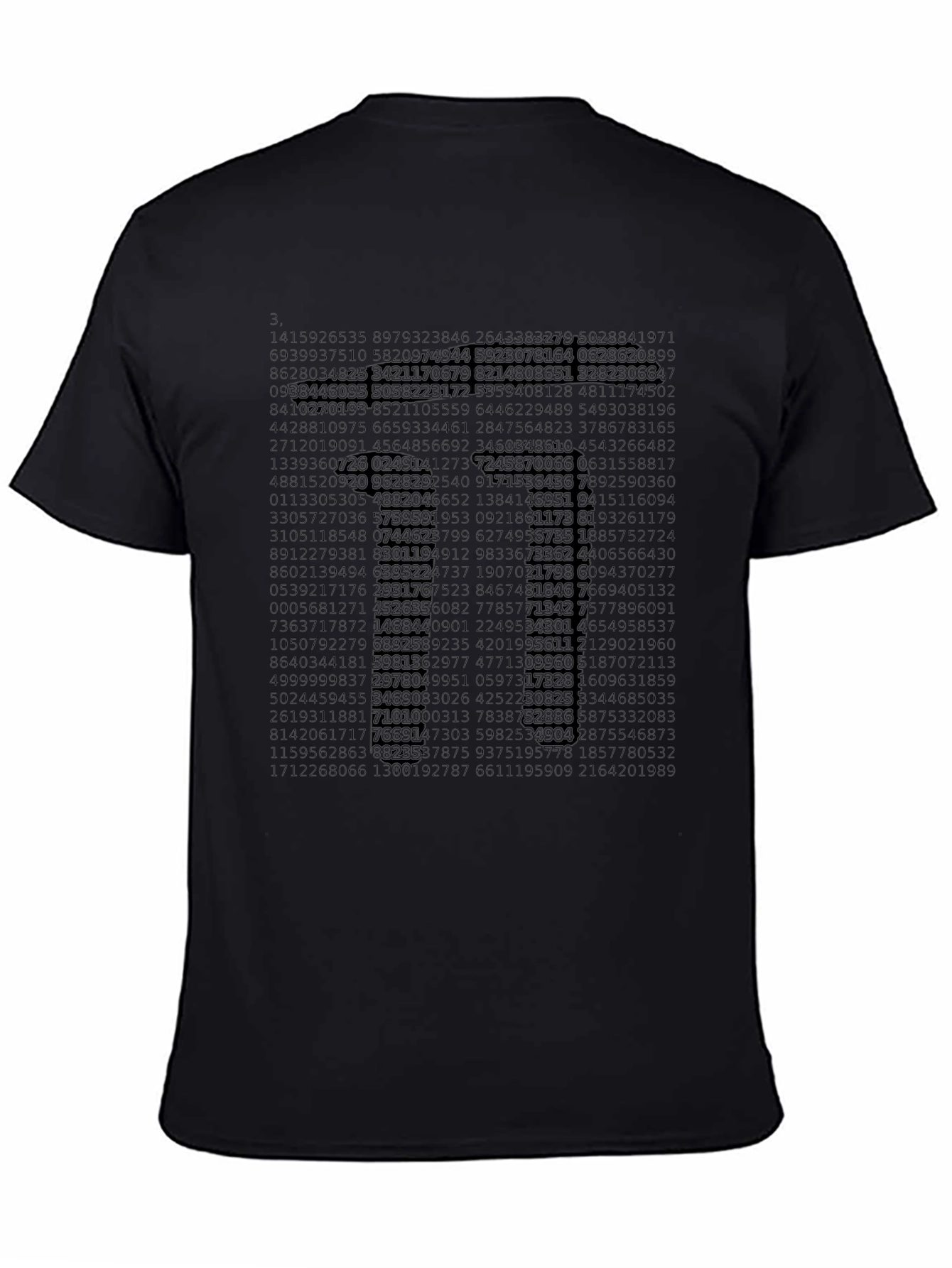 Camiseta Hombre Diseño Matemáticas Número Pi Algodón
