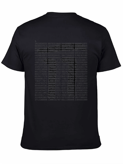 Camiseta Hombre Diseño Matemáticas Número Pi Algodón