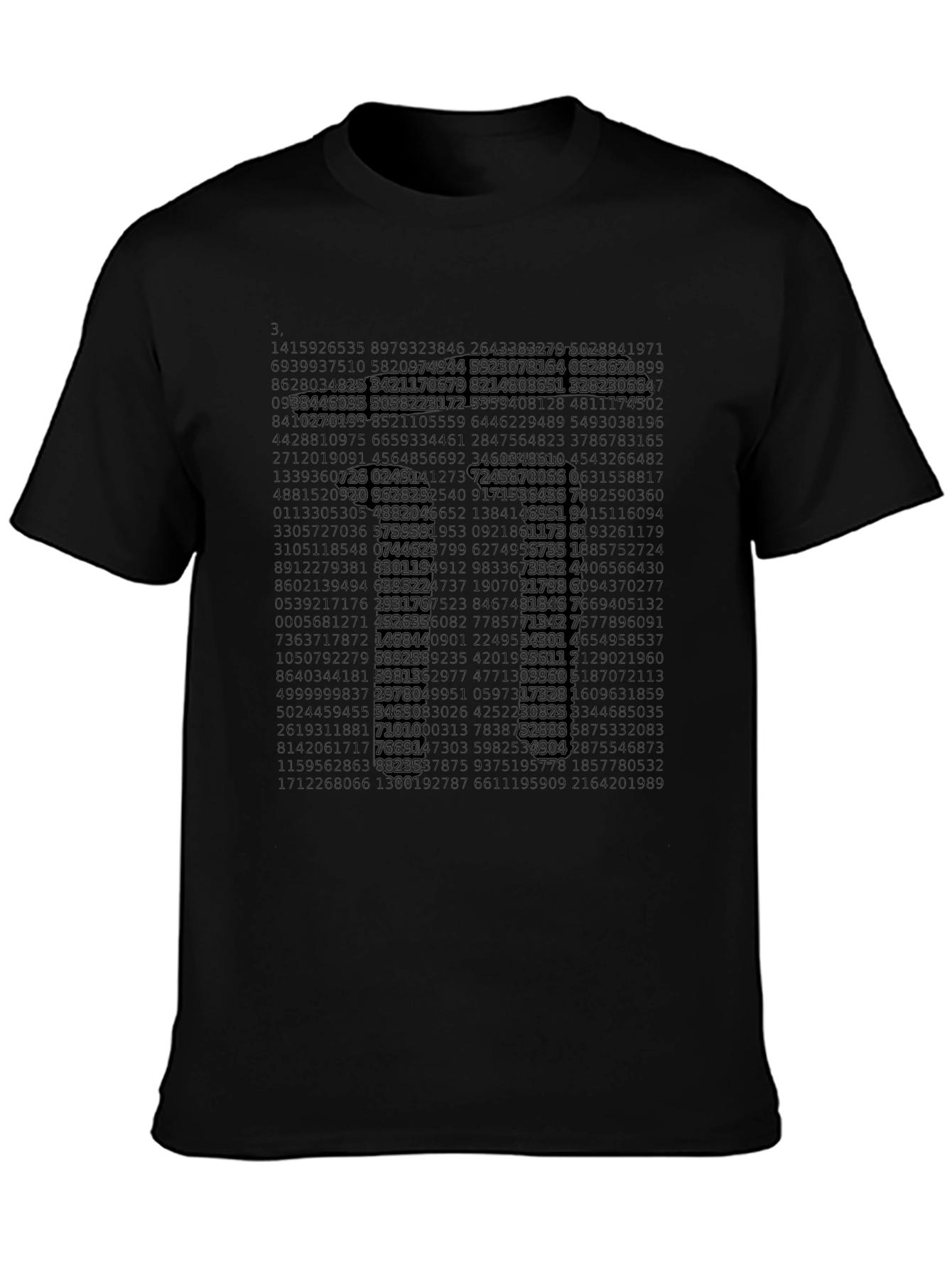 Camiseta Hombre Diseño Matemáticas Número Pi Algodón