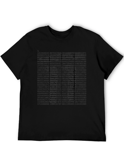 Camiseta Hombre Diseño Matemáticas Número Pi Algodón