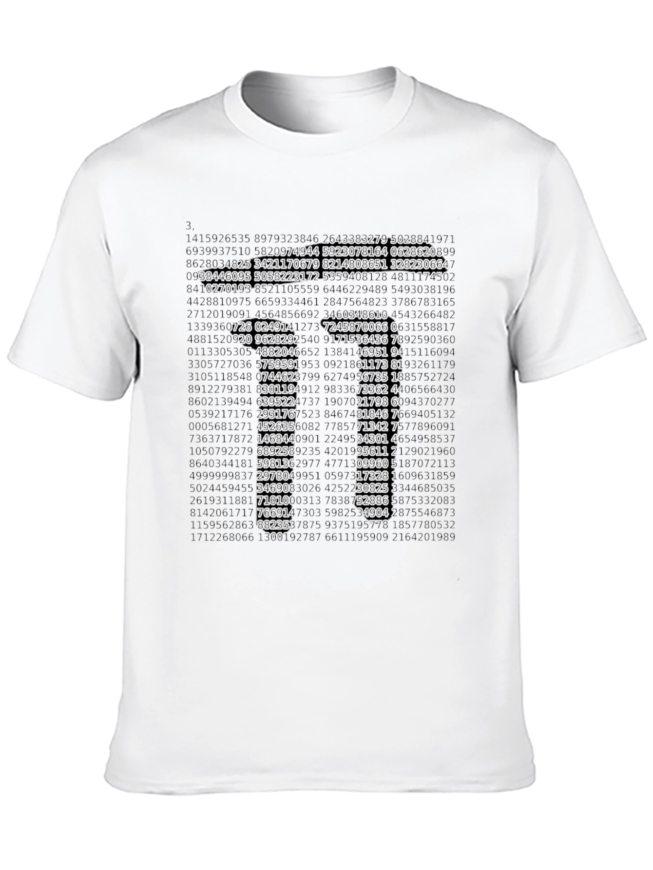 Camiseta Hombre Diseño Matemáticas Número Pi Algodón