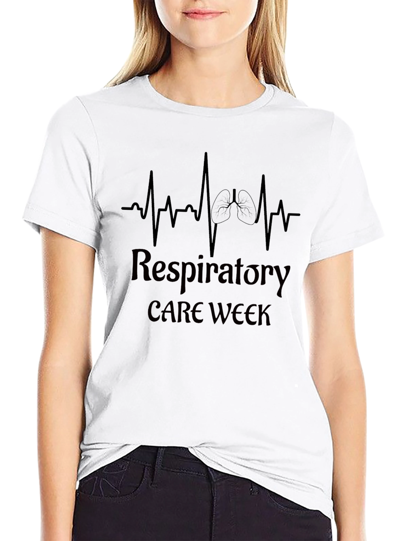 Camiseta Negra Semana del Cuidado Respiratorio