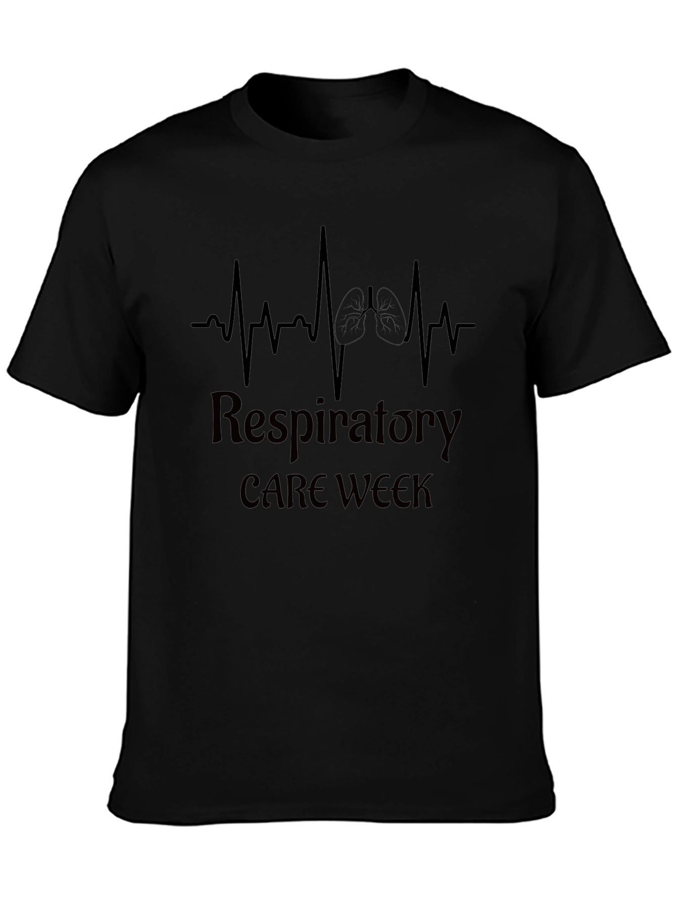 Camiseta Negra Semana del Cuidado Respiratorio