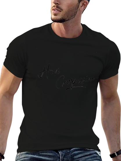 Camiseta Negra Ten Compasión - Moda Casual Unisex