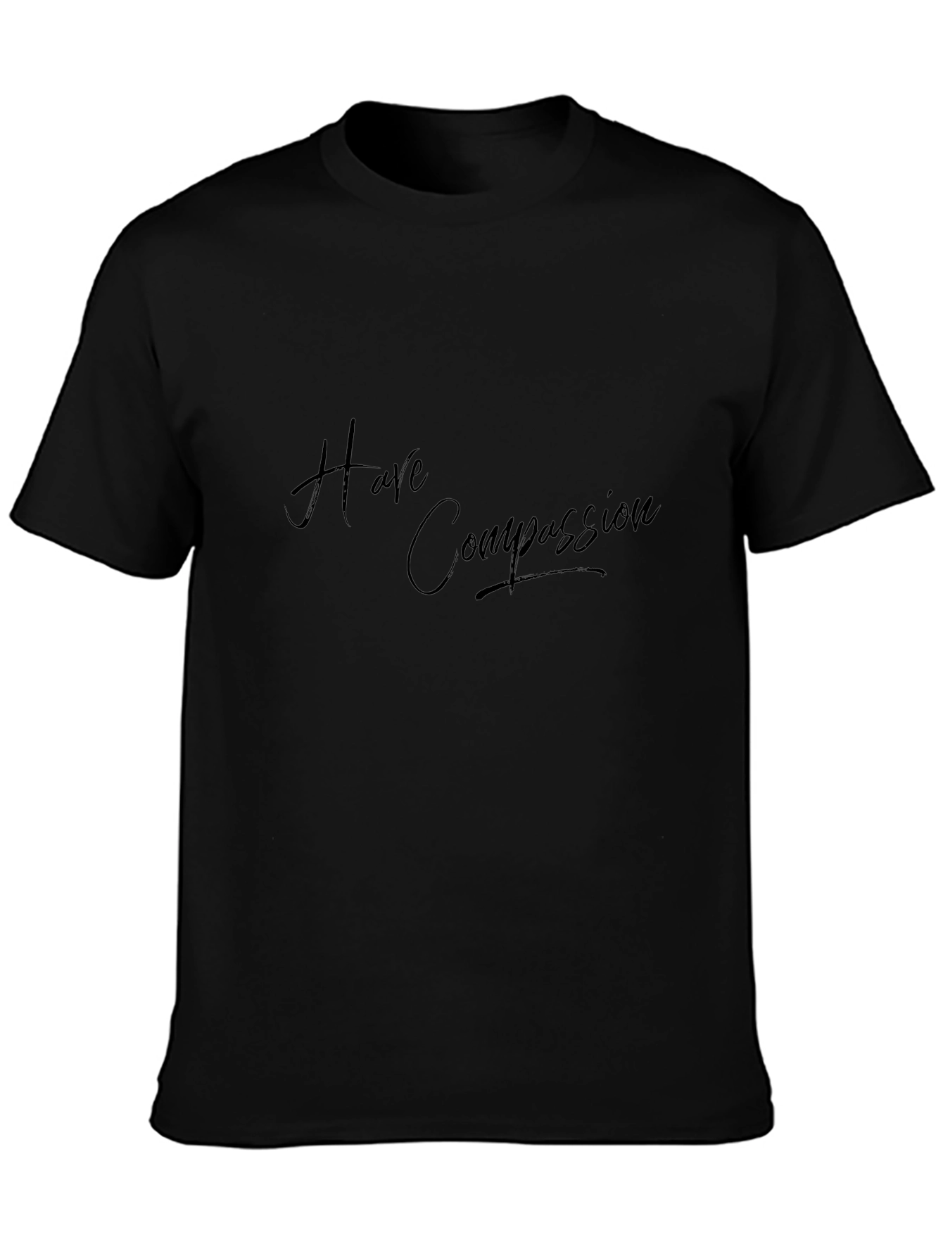 Camiseta Negra Ten Compasión - Moda Casual Unisex