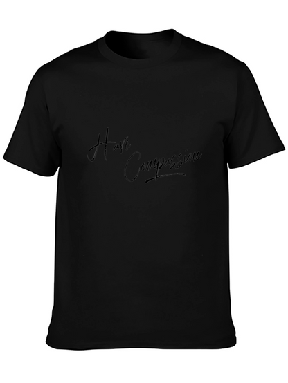 Camiseta Negra Ten Compasión - Moda Casual Unisex