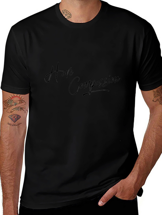 Camiseta Negra Ten Compasión - Moda Casual Unisex