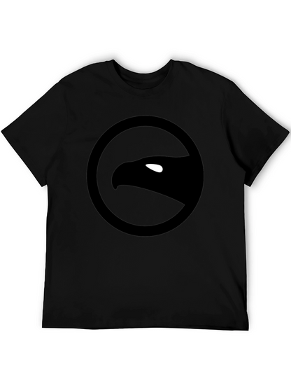 Camiseta Negra con Logo de Águila Circular