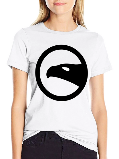 Camiseta Negra con Logo de Águila Circular