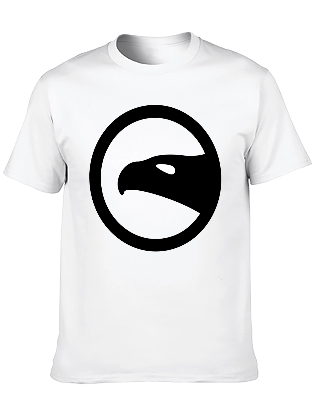 Camiseta Negra con Logo de Águila Circular