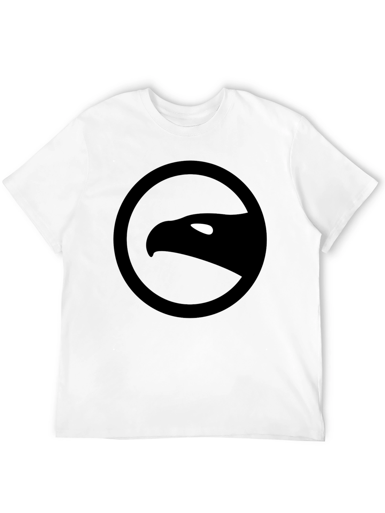 Camiseta Negra con Logo de Águila Circular