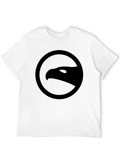 Camiseta Negra con Logo de Águila Circular