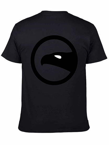 Camiseta Negra con Logo de Águila Circular