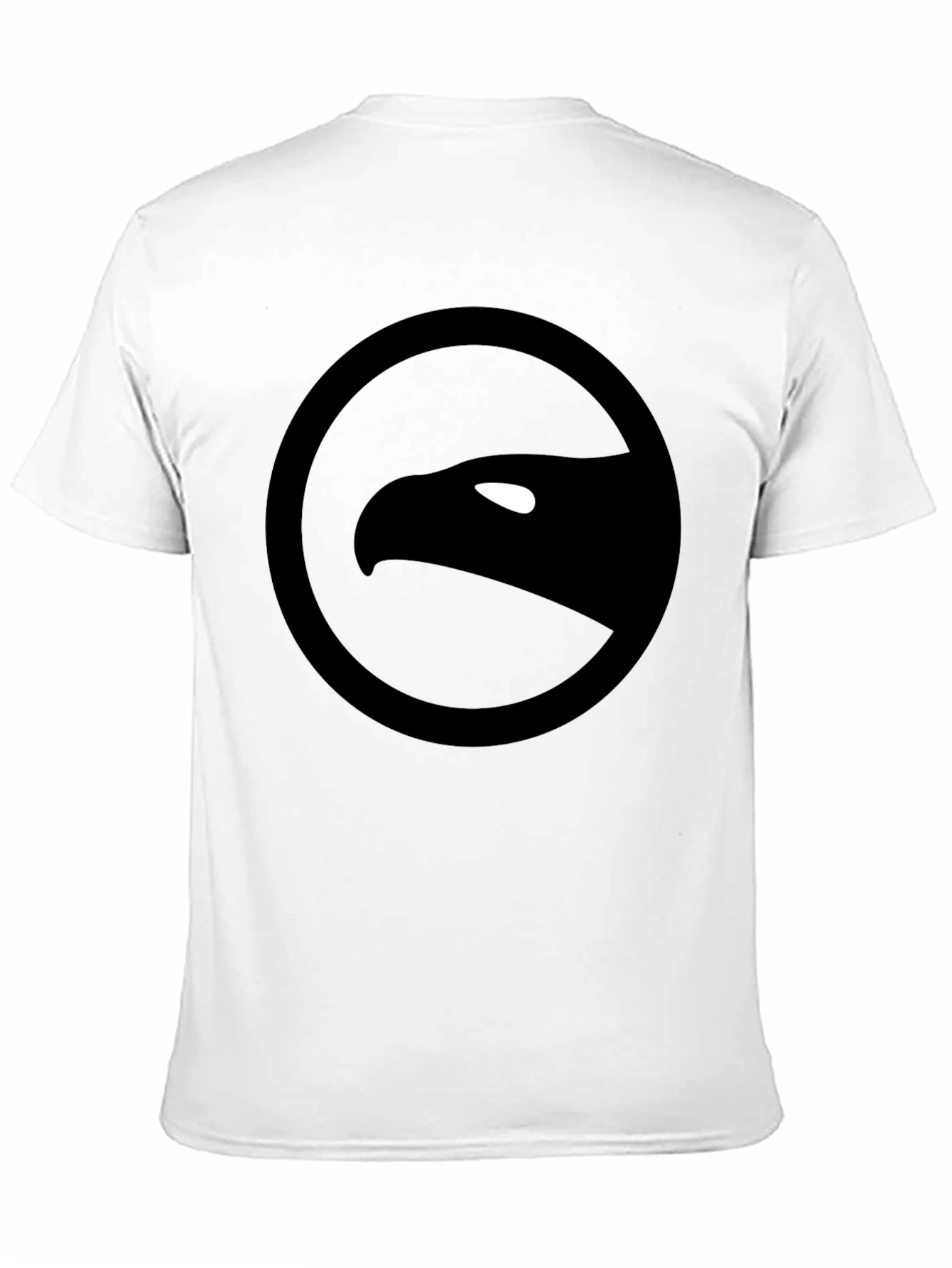 Camiseta Negra con Logo de Águila Circular
