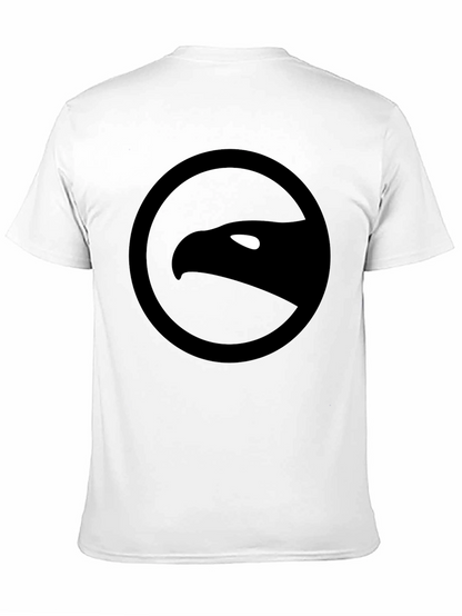 Camiseta Negra con Logo de Águila Circular