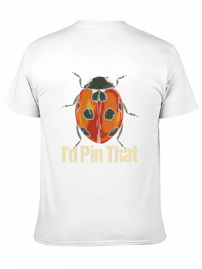 Camiseta Negra con Diseño de Mariquita