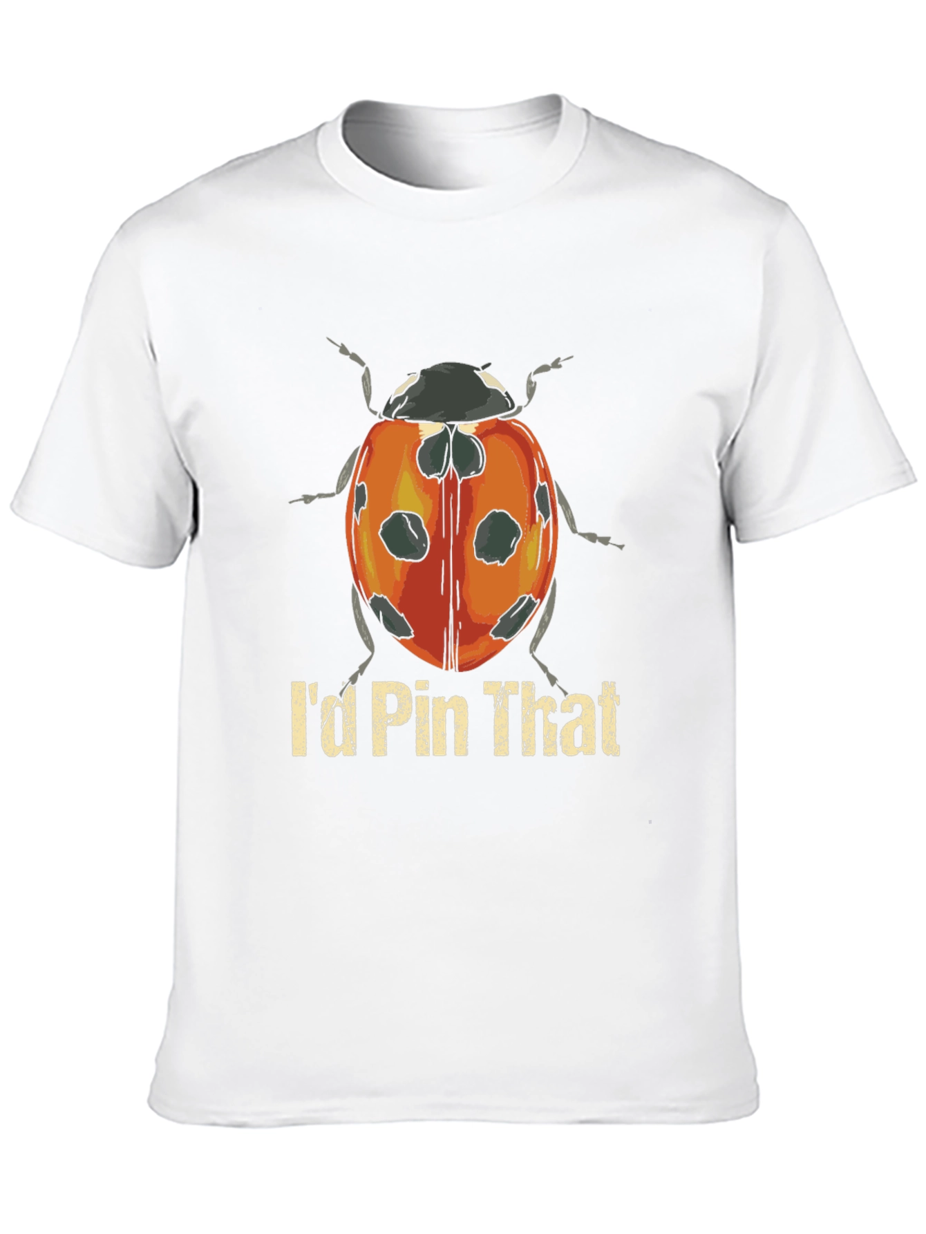 Camiseta Negra con Diseño de Mariquita