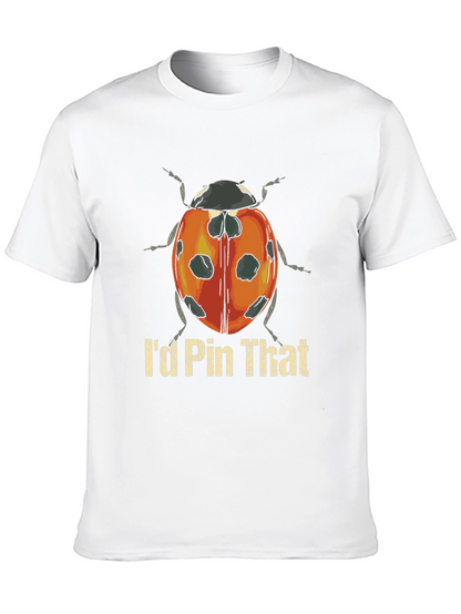Camiseta Negra con Diseño de Mariquita