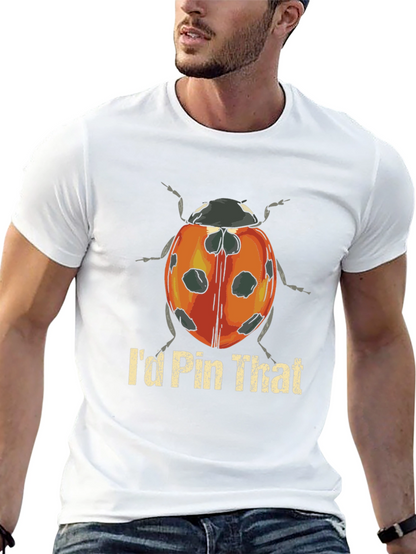 Camiseta Negra con Diseño de Mariquita
