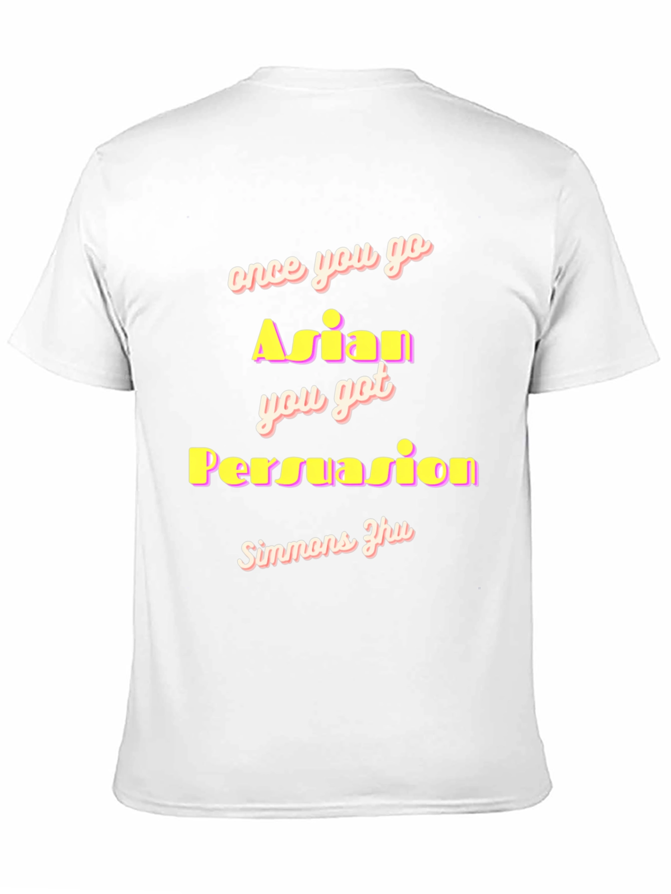 Camiseta Negra con Diseño Gracioso Asian Persuasion